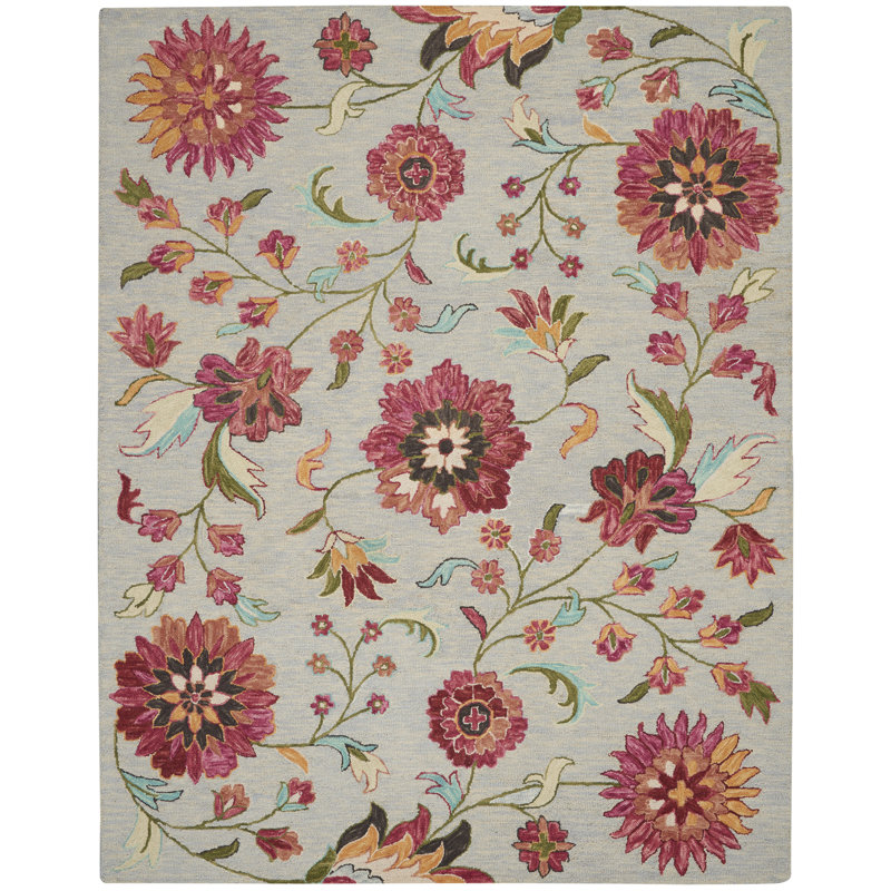 Tapis traditionnel transitionnel multicolore Norah Eclectic, Rectangle 8 pi x 10 pi