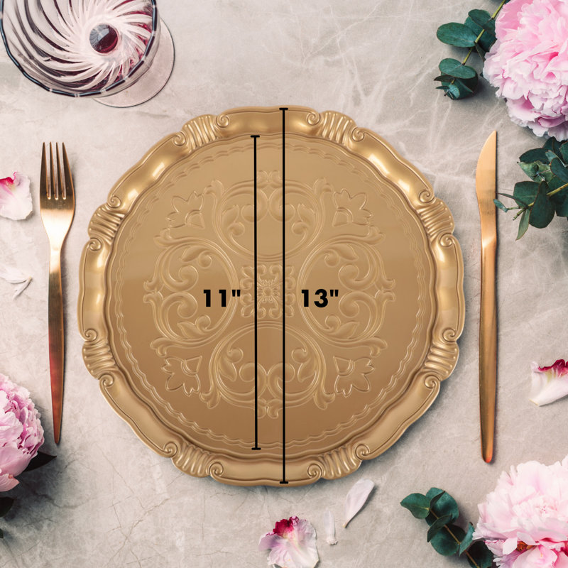 Ensemble de 4 assiettes 13 "Victorian Embossed