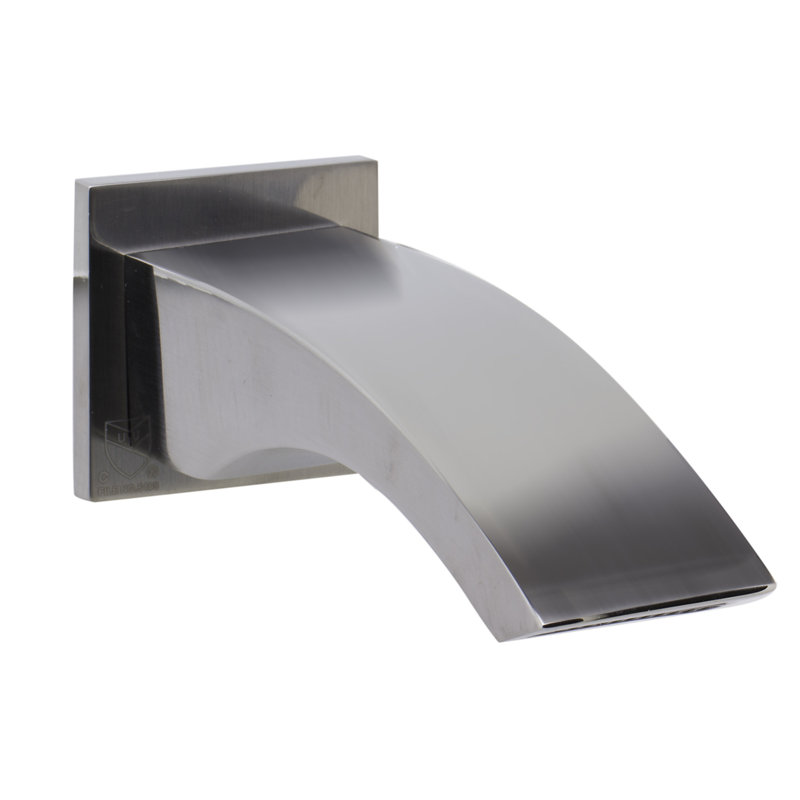 Garniture de bec de baignoire murale, Nickel brossé