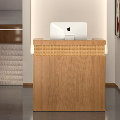 Contemporary Rectangular Manufactured Wood Reception Desk