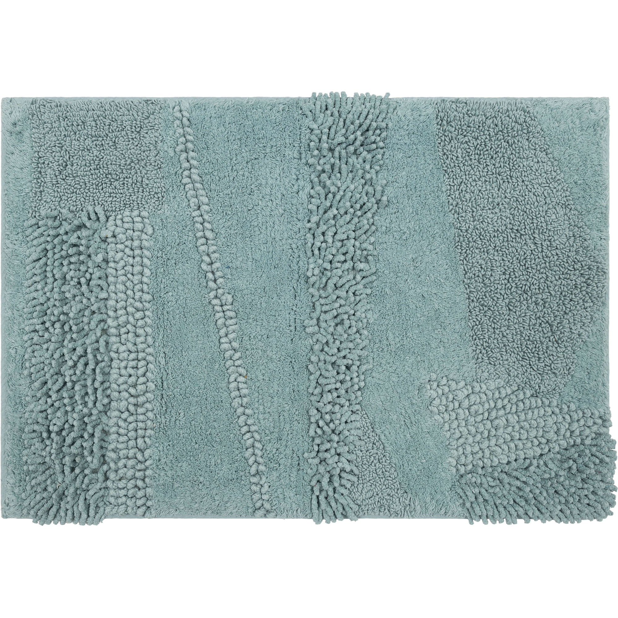 Laverne Solid Cotton Bath Rug, 21" W x 34" L, Glacier