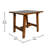 Armalda Solid Wood Farmhouse Trestle Style Accent End Table-660479659