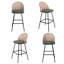 Yes Upholstered Chenille Bar Stool with Steel Frame-2066087895