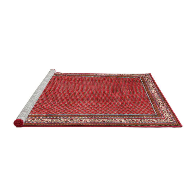 Tapis oriental multicolore tissé à la machine Oriental, Rond 8 pi