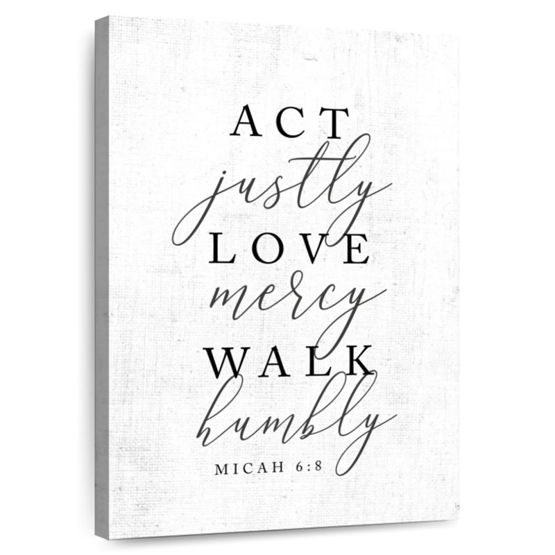 Act Justly, 30" H x 20" W