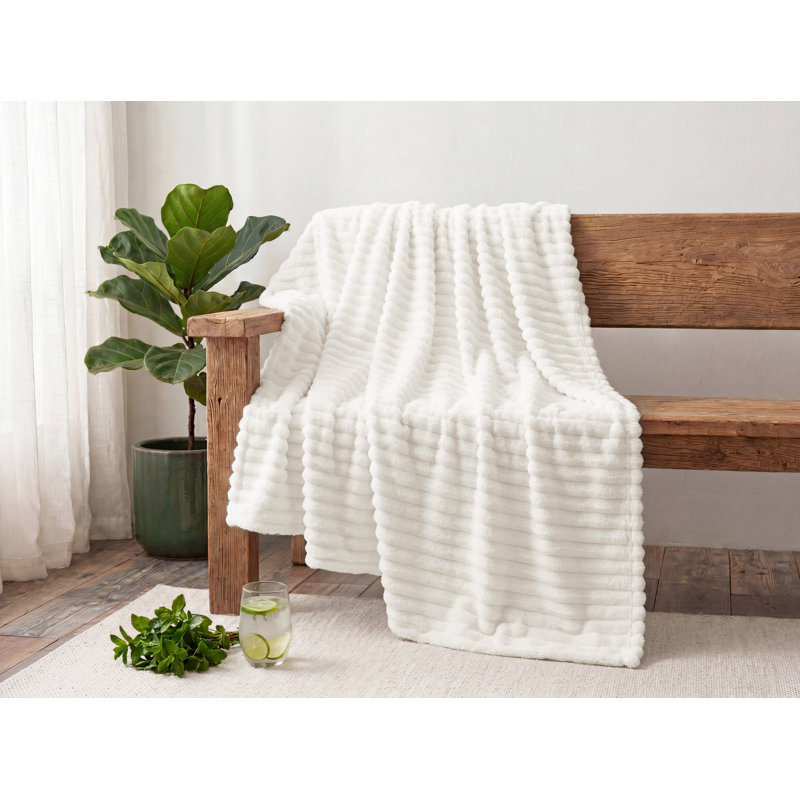 Bedsure Throw Flannel Fleece Blanket for Girls, 300 GSM Soft and Cozy Blanket for Dorm & Home Decor, Reseda, All-Season Gift