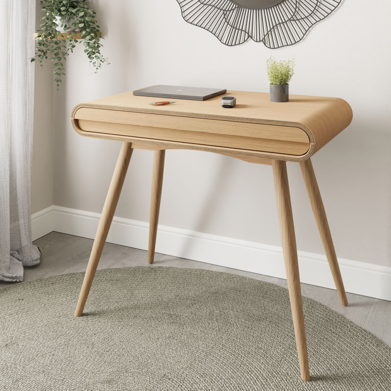 Chavanon Curved Executive Desk, Beige