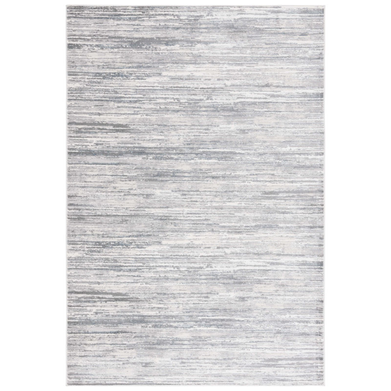 Tapis gris / ivoire Hanna 117, Rectangle 4 pi x 6 pi