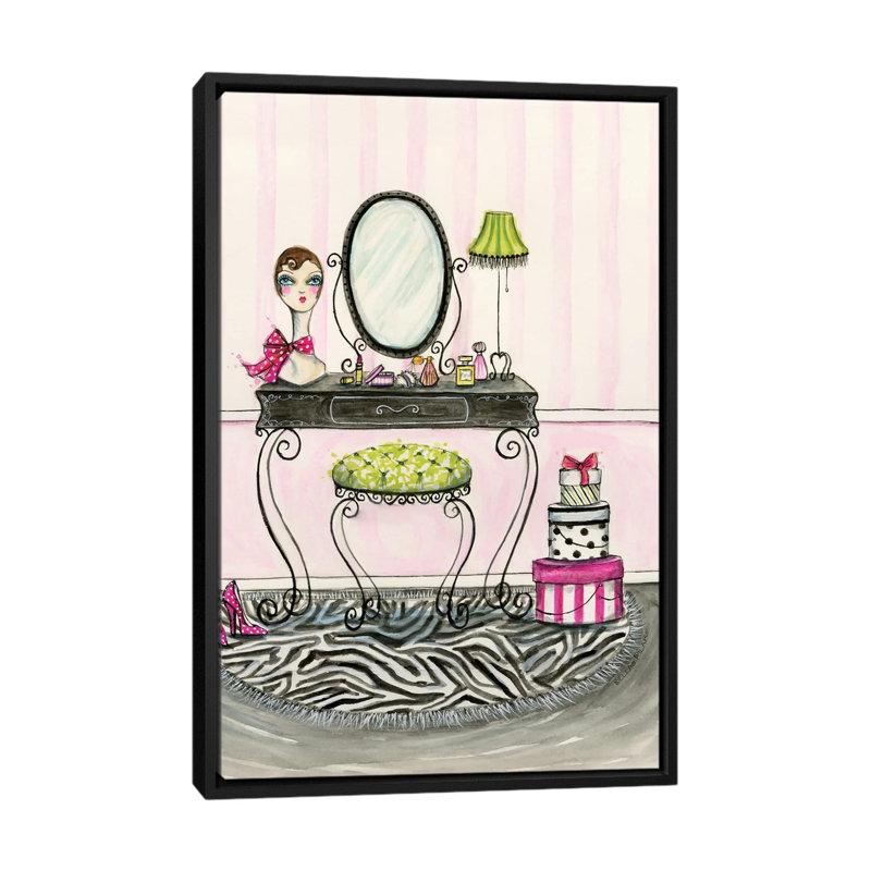 « meuble-lavabo room a », reproduction d’art sur toile, Cadre noir, H 26 po x l 18 po x P 1,5 po