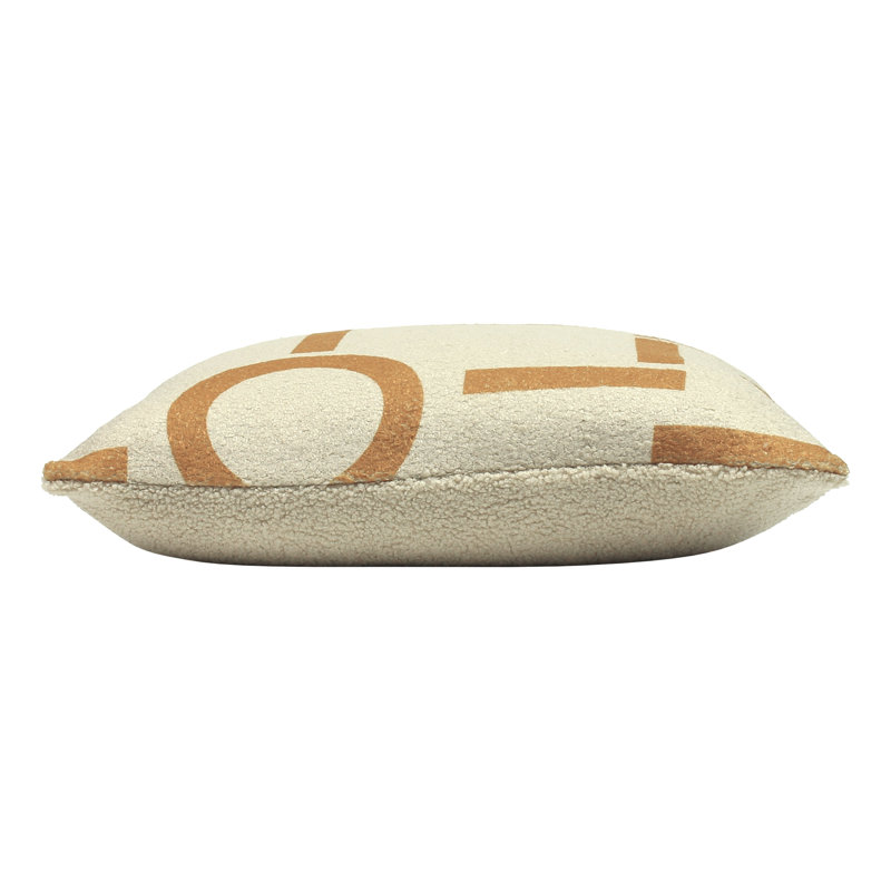 Geometric Black Square Cushion Cover, Ginger