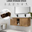 Ornement contemporain de porte de meuble-lavabo double à fixation murale à finition double avec double vasque