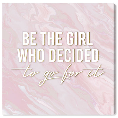 The Girl to Go for It - Graphic Art on Canvas