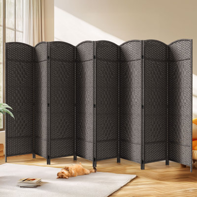  Room Divider 6 Ft. Tall Wide Privacy Screen, Folding Privacy Screens Freestanding Mocha