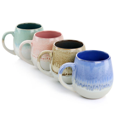 Ensemble de grandes tasses en grès 19,1 oz Ivy Bronx Avery Creek