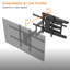 Support mural articulé haut de gamme pour écrans de 42 po à 75 po de qualité supérieure - pivotant, inclinable et extensible, supporte 90 lb, VESA 100 x 100 à 600 x 400