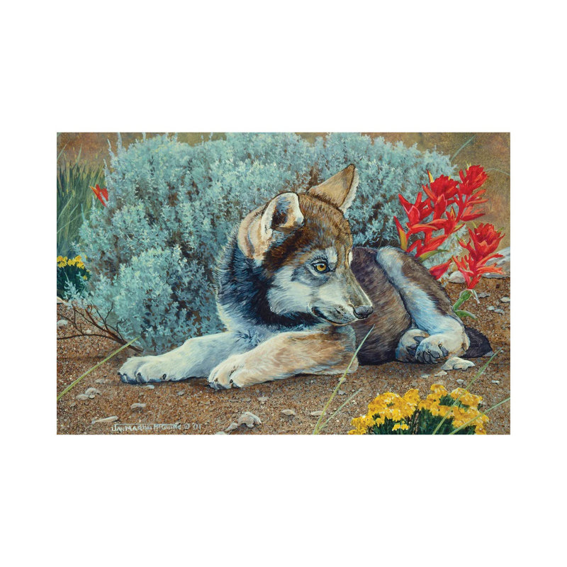 Wolf IV by Jan Martin Mcguire - Wrapped Canvas Gallery-Wrapped Canvas Giclée, 30.48 cm H x 45.72 cm W