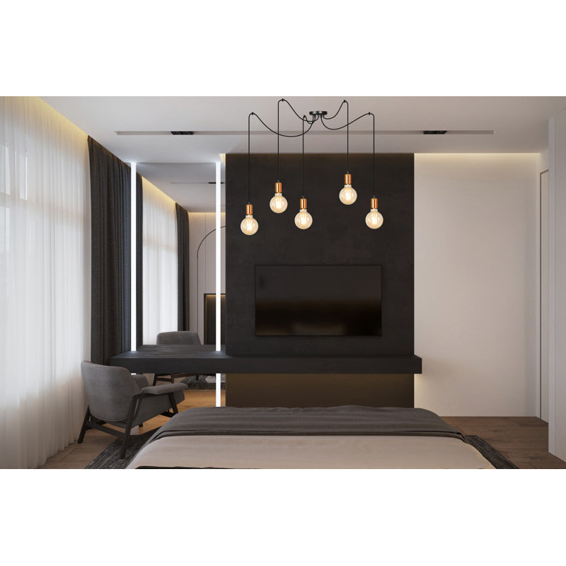 Mueller 5 - Light Cluster Pendant, Black
