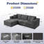 Canapé modulaire Cloud avec méridienne en L et assise profonde-1344227230