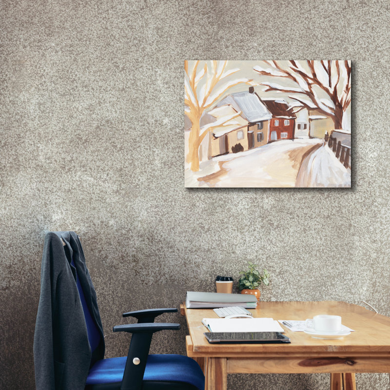  'Snowy Street 2' by Annie Warren Canvas Wall Art, 34" x 26", 26" H x 34" W
