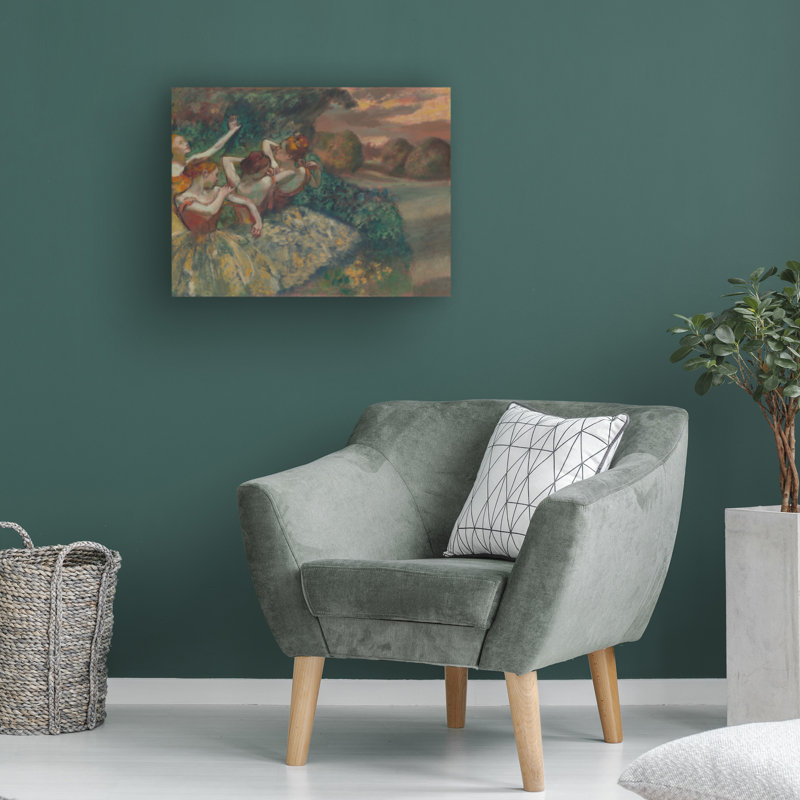 Art sur toile, "Master Collection Four Dancers" par Edgar Degas, H 24 po x l 32 po