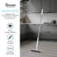 Swan SWFC2007WHTN Elevate Precision Angled Scrubbing Brush with Built-in Squeegee, Posture Positive Design, 5 Layer Bristles, 180-Degree Pivot Rotation for Deep Cleaning Harder To Reach Areas, White