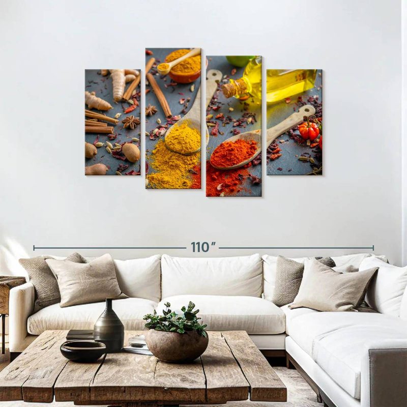 Yarlin Scattered Herbs And Spices, 48" H x 75" W
