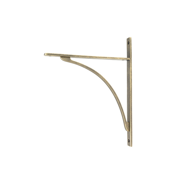 Apperley Shelf Bracket, Polished Brass, 31.4cm H x 9.8cm W x 2cm D