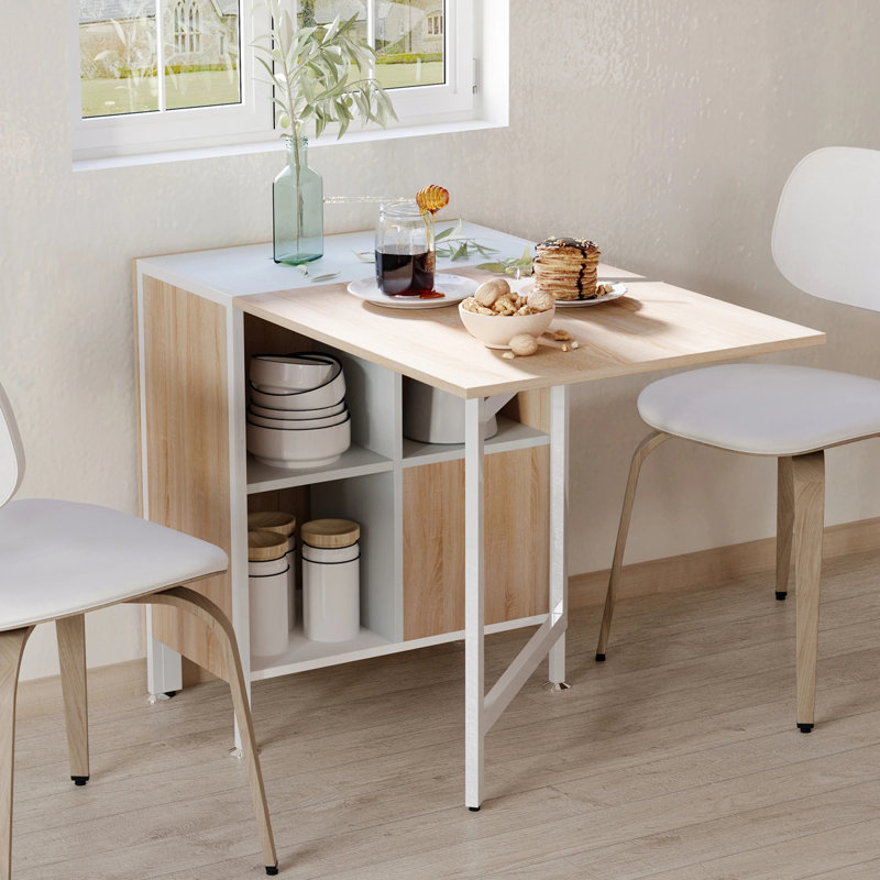 Amilia Extendable Rectangular Dining Table with Steel Base