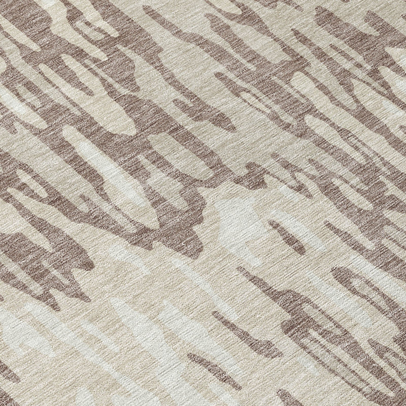 Putty 30" x 20" Synthetic Washable Non-slip Rectangular Rug