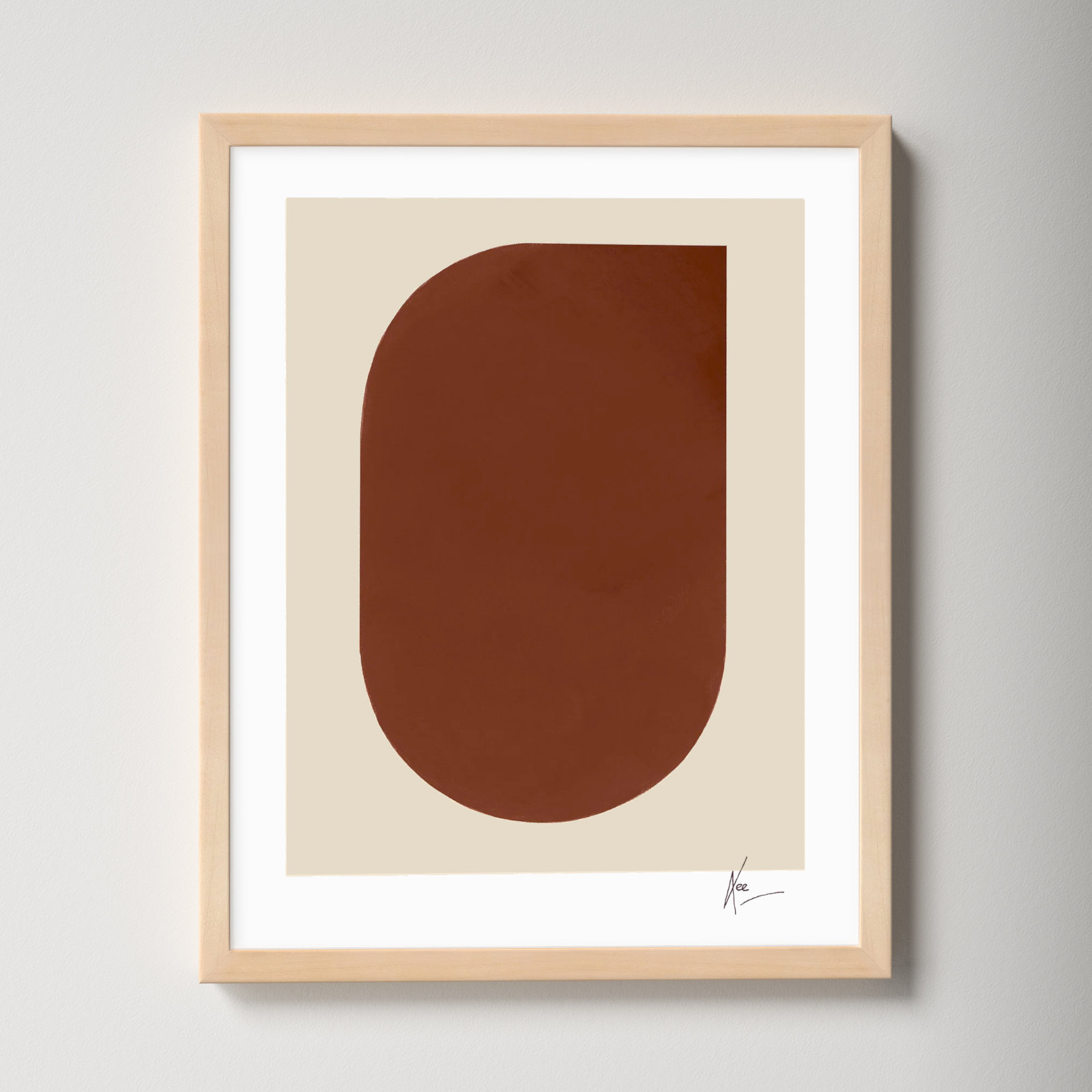 Keyhole 2 by Lee Lessem, 20" H x 16" W x 1.25" D, Maple Framed