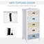 Oona Storage Chest Unit Dresser 5 Drawer Retro Style Wood White Entryway