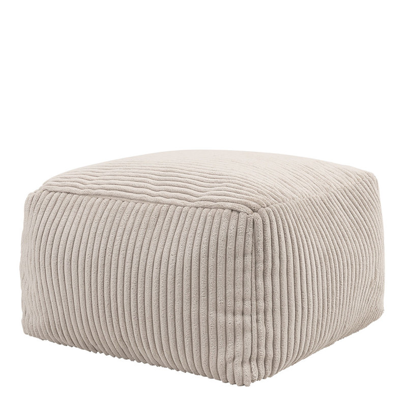 Dalton Corduroy XL Recliner Bean Bag and Footstool, Beige