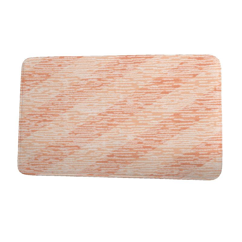 Non-Slip Bath Mat, 21" W x 34" L, Orange