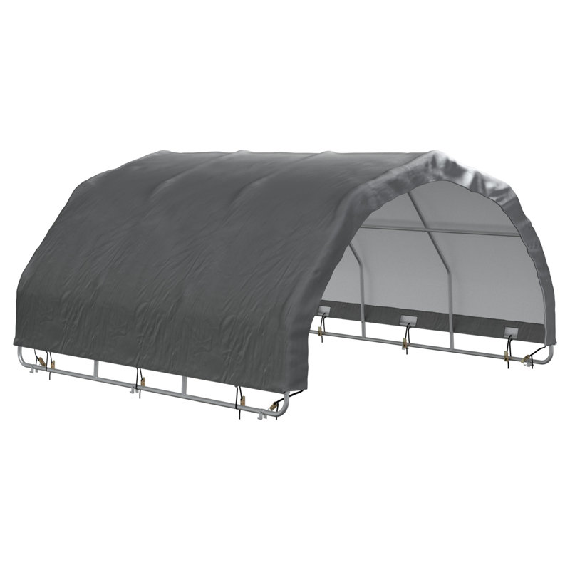 Abri pour animaux 12 pi x 12 pi Corral, Gris