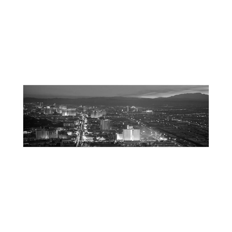Las Vegas Skyline Cityscape - Wrapped Canvas Panoramic Print, 121.92 cm H x 40.64 cm W x 1.91 cm D