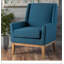 Fauteuil bleu à 4 pieds Tadcaster-113642025