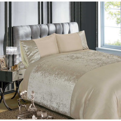 Pyrite Solid Colour Duvet Cover Set with Pillowcases