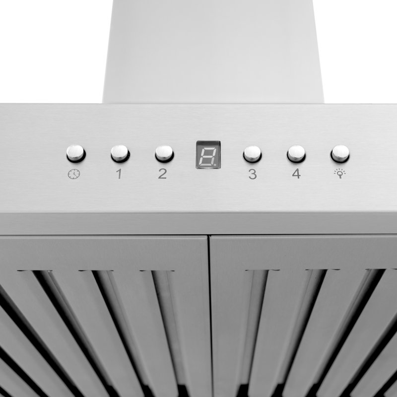 ZLINE CrownSound™Ducted Vent Wall Mount Range Hood in Stainless Steel with Built-in Bluetooth Speakers, 36"