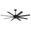 Ventilateur de plafond moderne 65 po noir avec télécommande Cissline pour salon / chambre à coucher