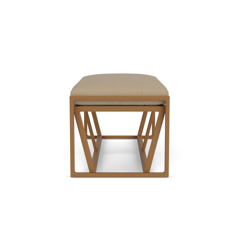 Summit Outdoor Dining Bench, Fife Sahara, Hickory