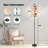 68.5" Standing Floor Lamp balls American football seamless Dimmable Metal Pole Lamp with Linen Lampshade LED Bulb Included