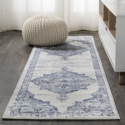 Tapis bleu clair / ivoire Alhambra