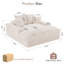 Chaise longue surdimensionnée Calden avec coussins détachables et tissu velours côtelé-120165242