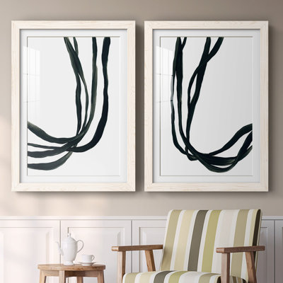 " Onyx Ribbon I " 2 - Pieces