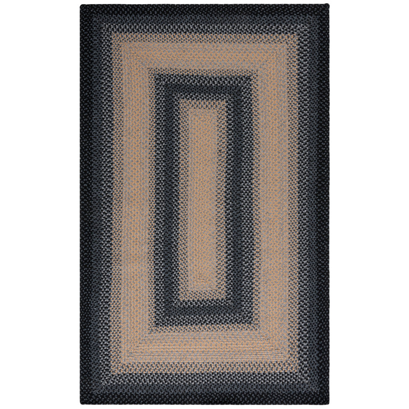 Tapis d'intérieur / extérieur géométrique tissé à la main Georgina, Rectangle 6 pi x 9 pi