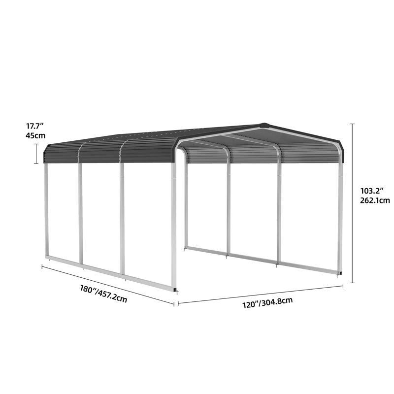 Balconera 10'W X 15'D Metal Carport
