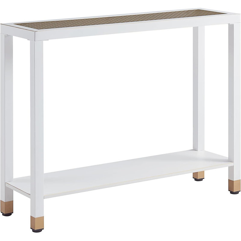 Glass Entryway Table, White