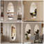 Miroir mural pleine longueur 65 po x 24 po, conception ovale, verre argenté sans cuivre de 5 mm, résistant à l'humidité et à l'oxydation, reflet HD, fixation murale pour vestibule, chambre à coucher et salon