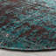 Tapis bleu / brun à motif abstrait Khemis-19665237
