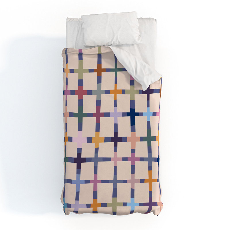 Housse de couette en microfibre, Housse de couette double et 2 taies décoratives s